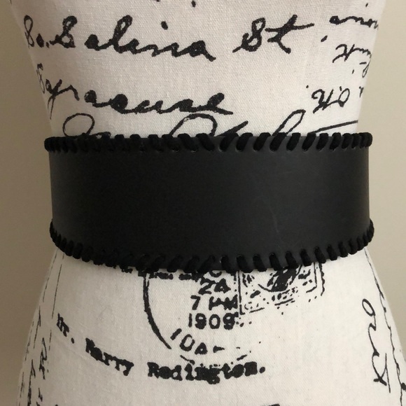 INC International Concepts Accessories - NWT INC Black Whipstitched Belt